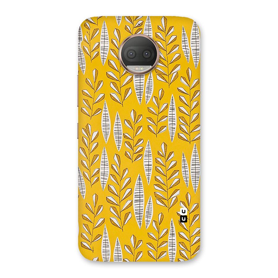Yellow Leaf Pattern Back Case for Moto G5s Plus