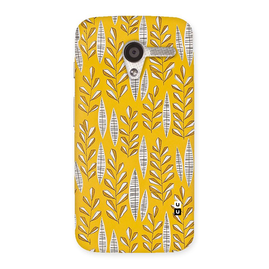 Yellow Leaf Pattern Back Case for Moto X