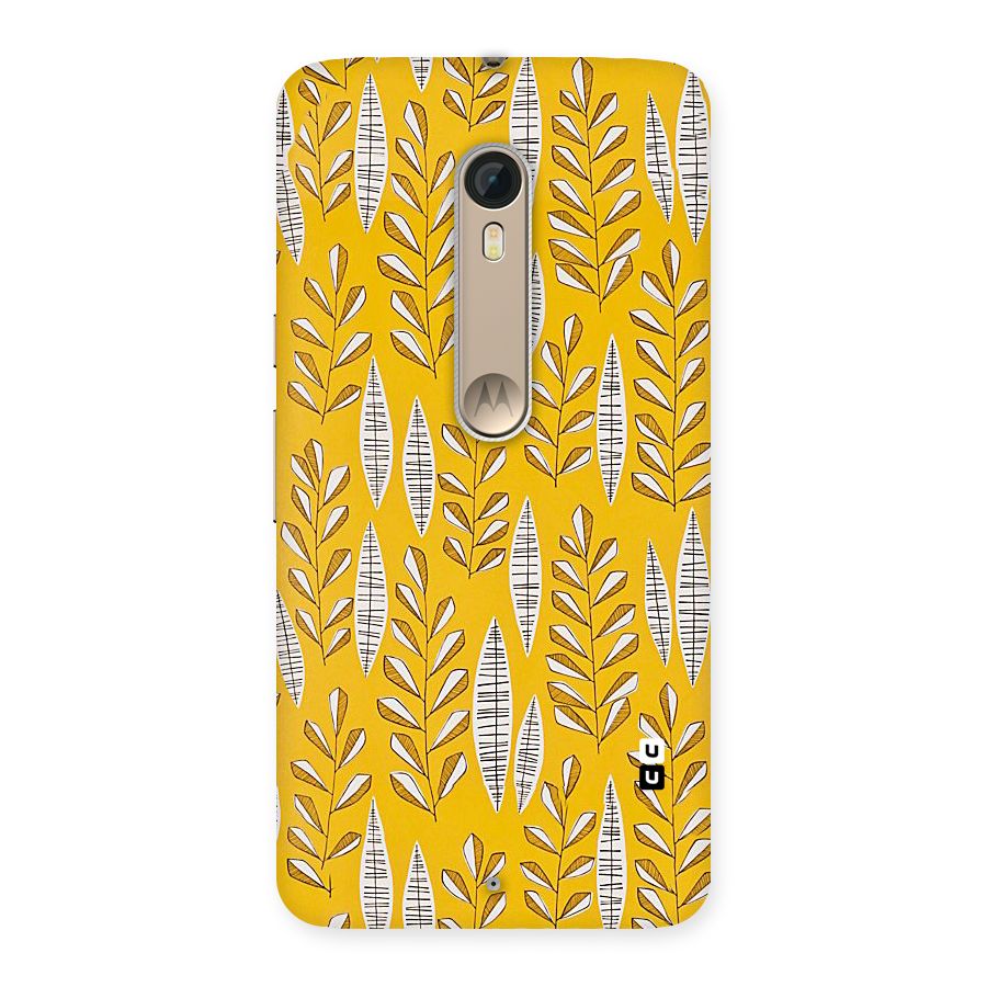 Yellow Leaf Pattern Back Case for Motorola Moto X Style