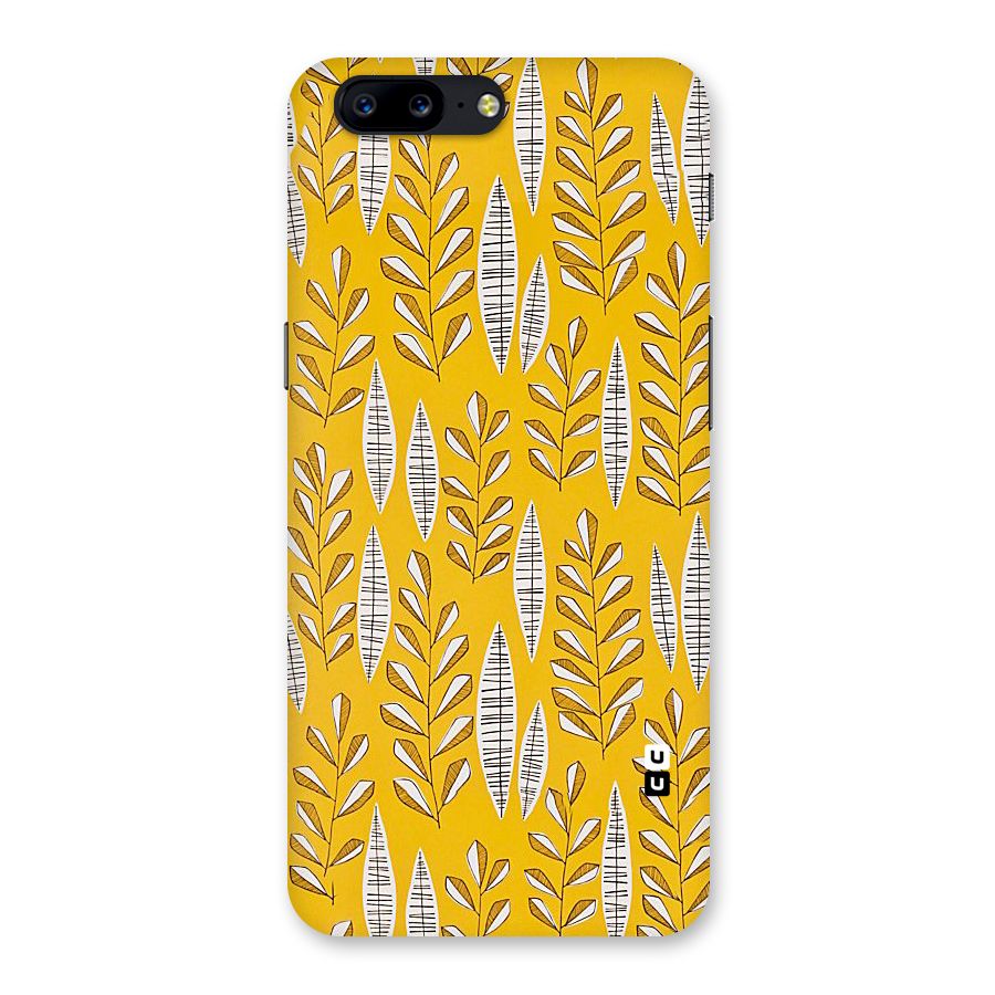 Yellow Leaf Pattern Back Case for OnePlus 5