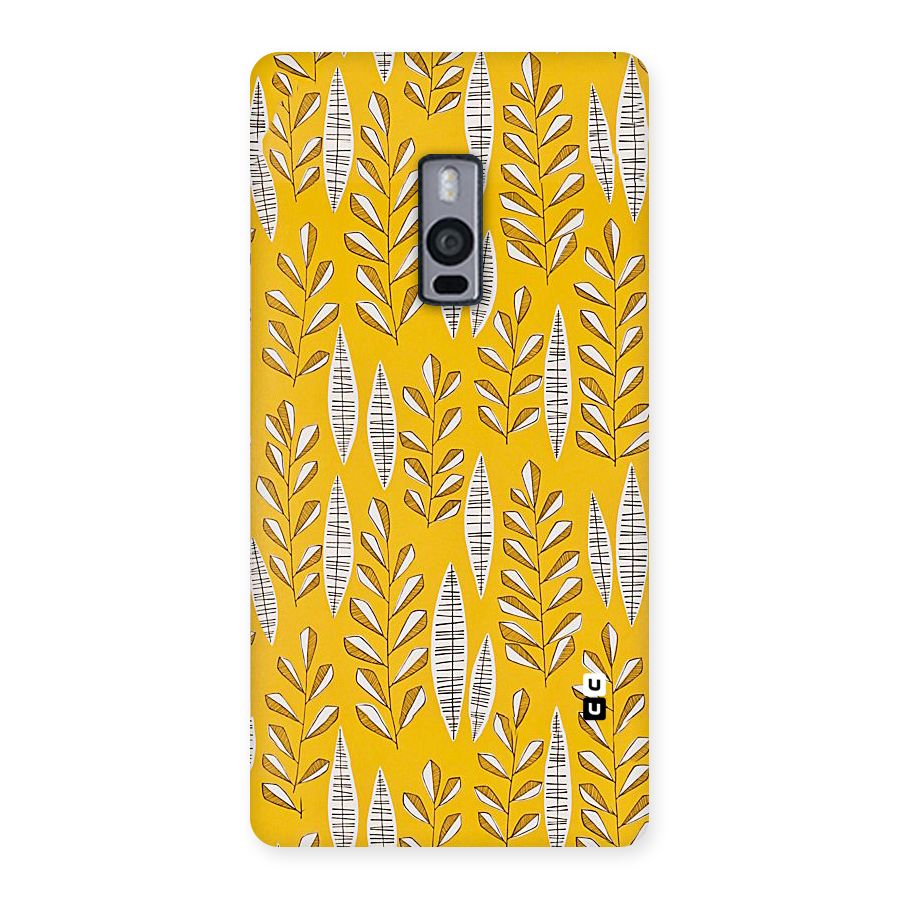 Yellow Leaf Pattern Back Case for OnePlus Two
