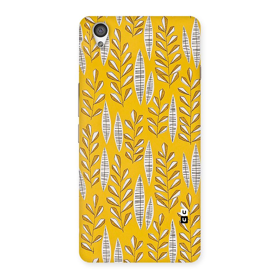 Yellow Leaf Pattern Back Case for OnePlus X