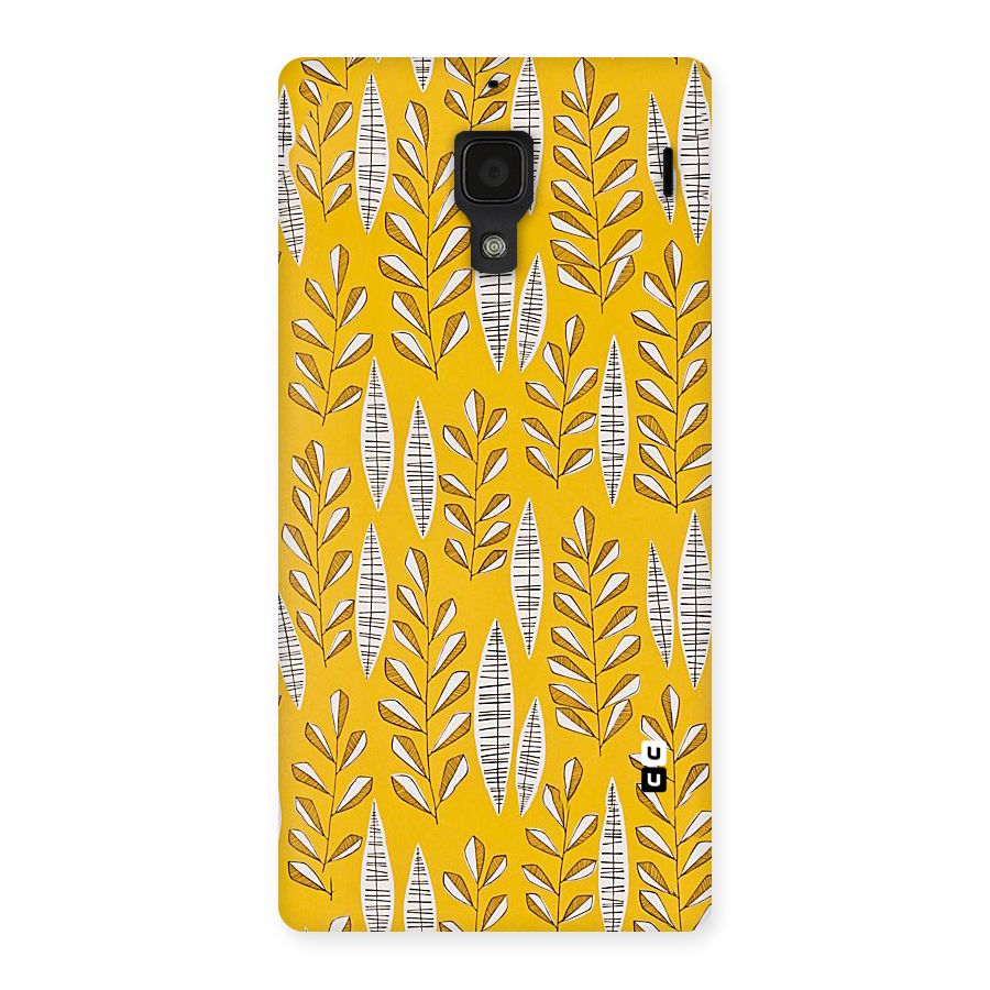 Yellow Leaf Pattern Back Case for Redmi 1S