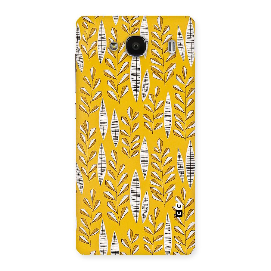Yellow Leaf Pattern Back Case for Redmi 2 Prime