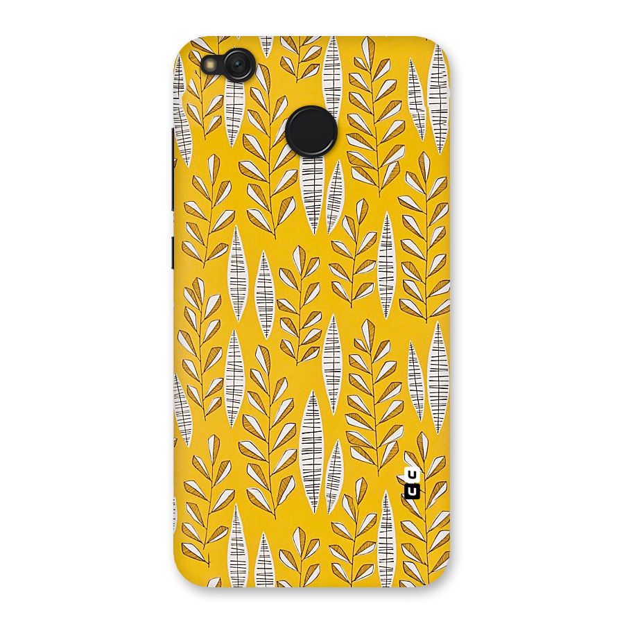 Yellow Leaf Pattern Back Case for Redmi 4