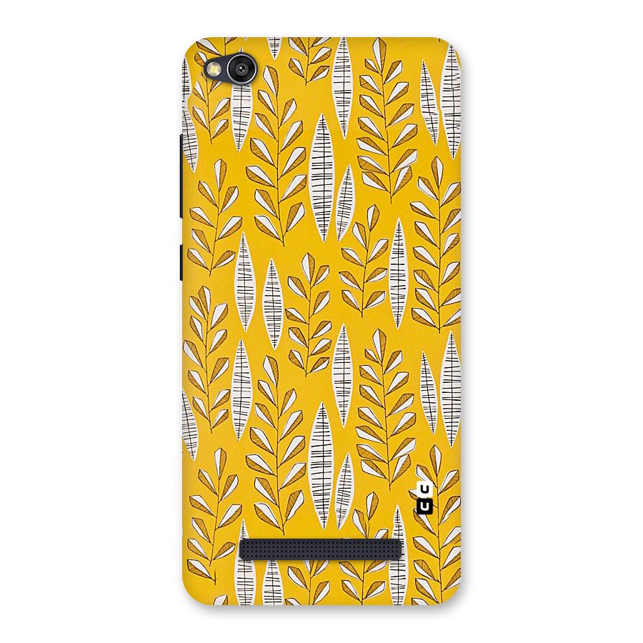 Yellow Leaf Pattern Back Case for Redmi 4A