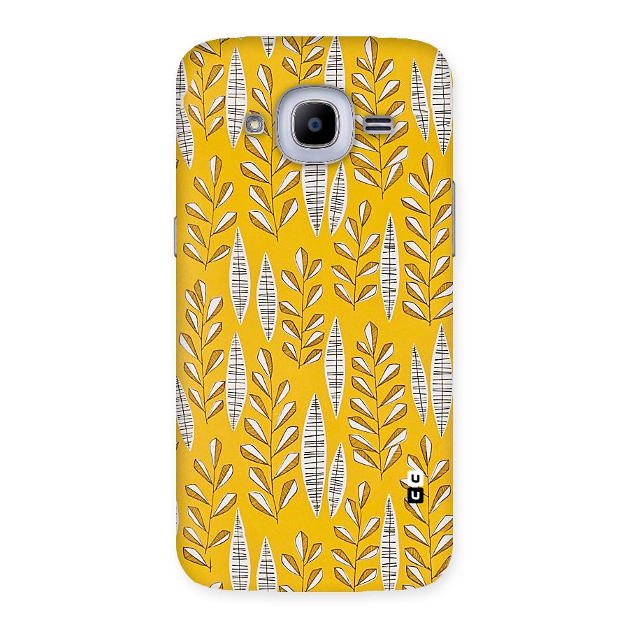 Yellow Leaf Pattern Back Case for Samsung Galaxy J2 2016