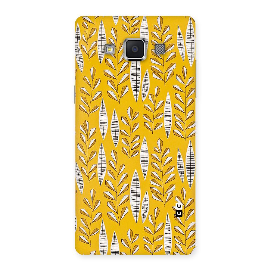 Yellow Leaf Pattern Back Case for Samsung Galaxy A5