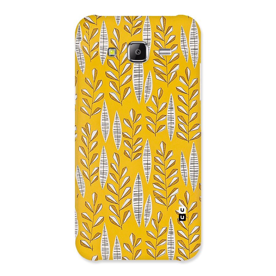 Yellow Leaf Pattern Back Case for Samsung Galaxy J5