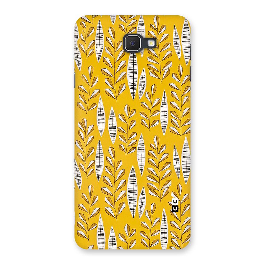Yellow Leaf Pattern Back Case for Samsung Galaxy J7 Prime