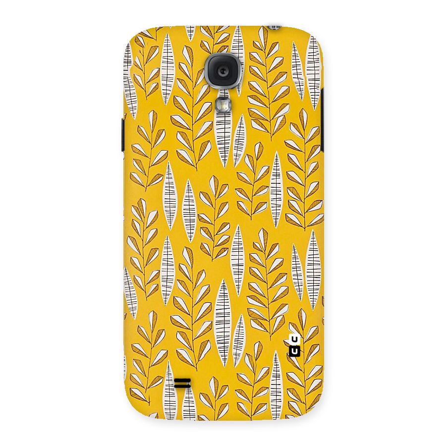 Yellow Leaf Pattern Back Case for Samsung Galaxy S4