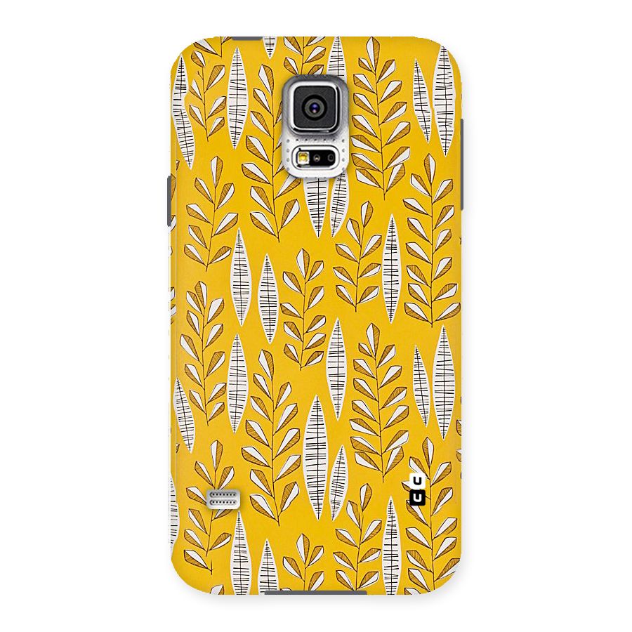 Yellow Leaf Pattern Back Case for Samsung Galaxy S5