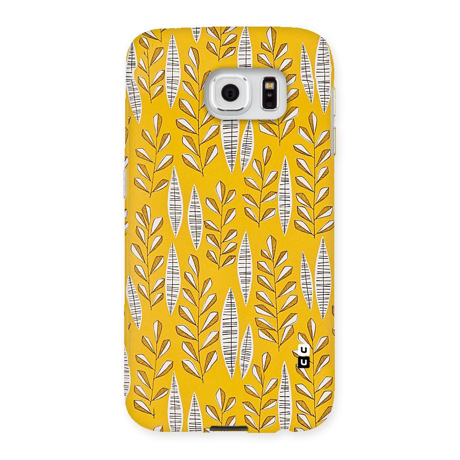 Yellow Leaf Pattern Back Case for Samsung Galaxy S6