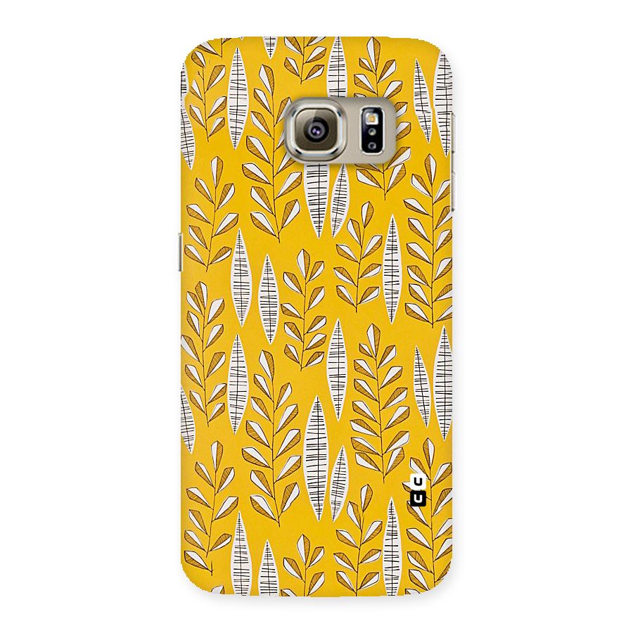 Yellow Leaf Pattern Back Case for Samsung Galaxy S6 Edge Plus