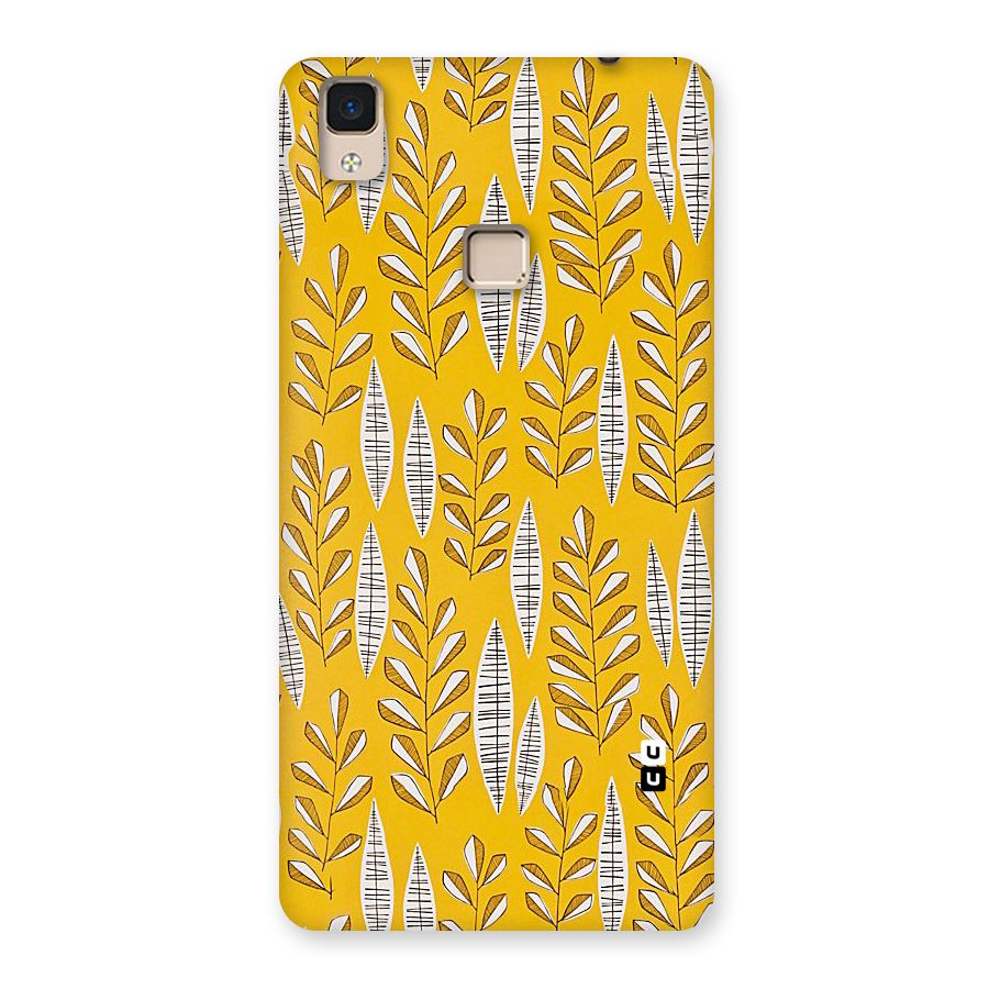 Yellow Leaf Pattern Back Case for V3 Max