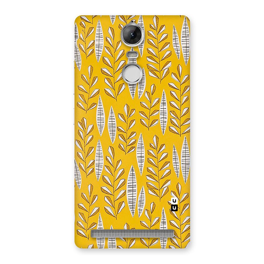 Yellow Leaf Pattern Back Case for Vibe K5 Note