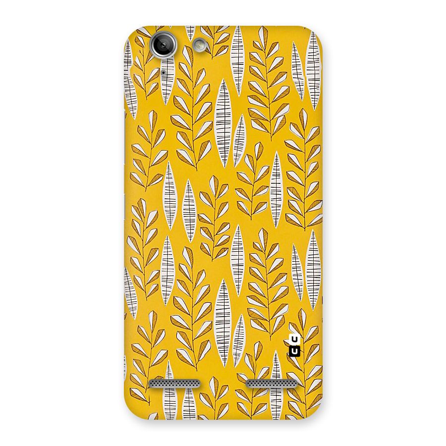 Yellow Leaf Pattern Back Case for Vibe K5 Plus