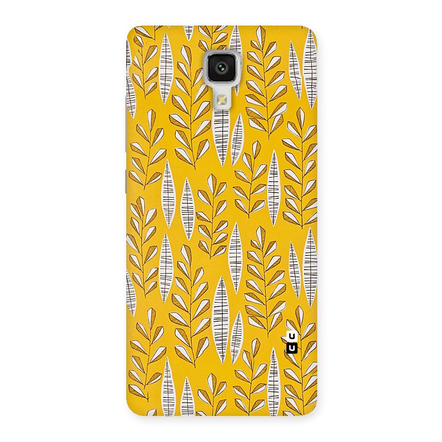 Yellow Leaf Pattern Back Case for Xiaomi Mi 4