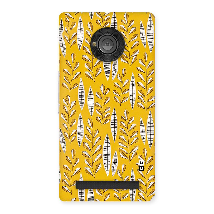 Yellow Leaf Pattern Back Case for Yu Yunique