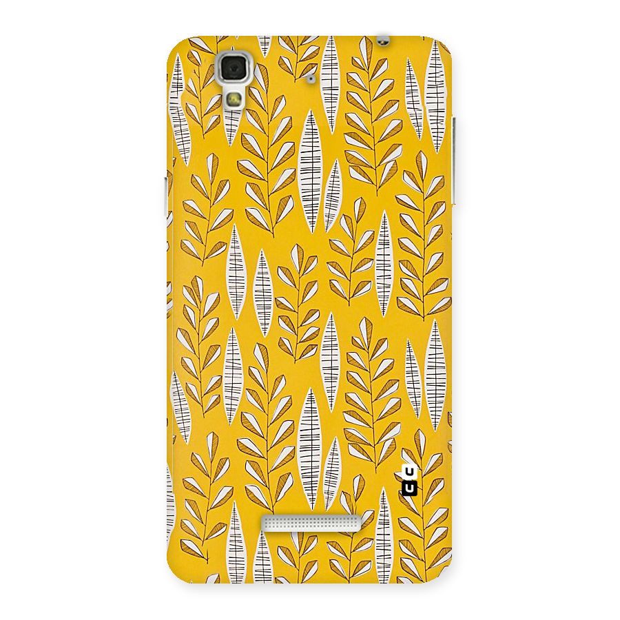 Yellow Leaf Pattern Back Case for Yu Yureka