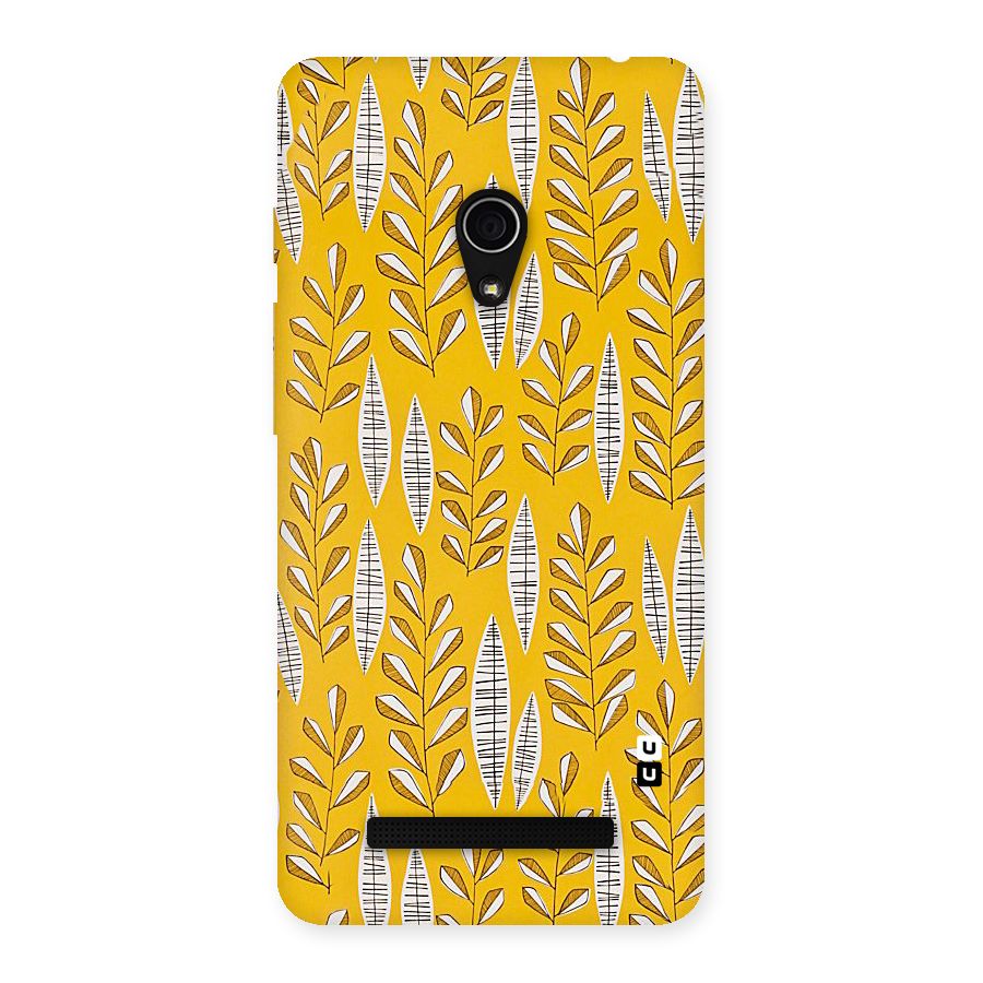 Yellow Leaf Pattern Back Case for Zenfone 5