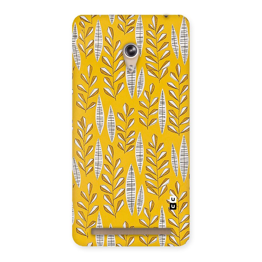 Yellow Leaf Pattern Back Case for Zenfone 6