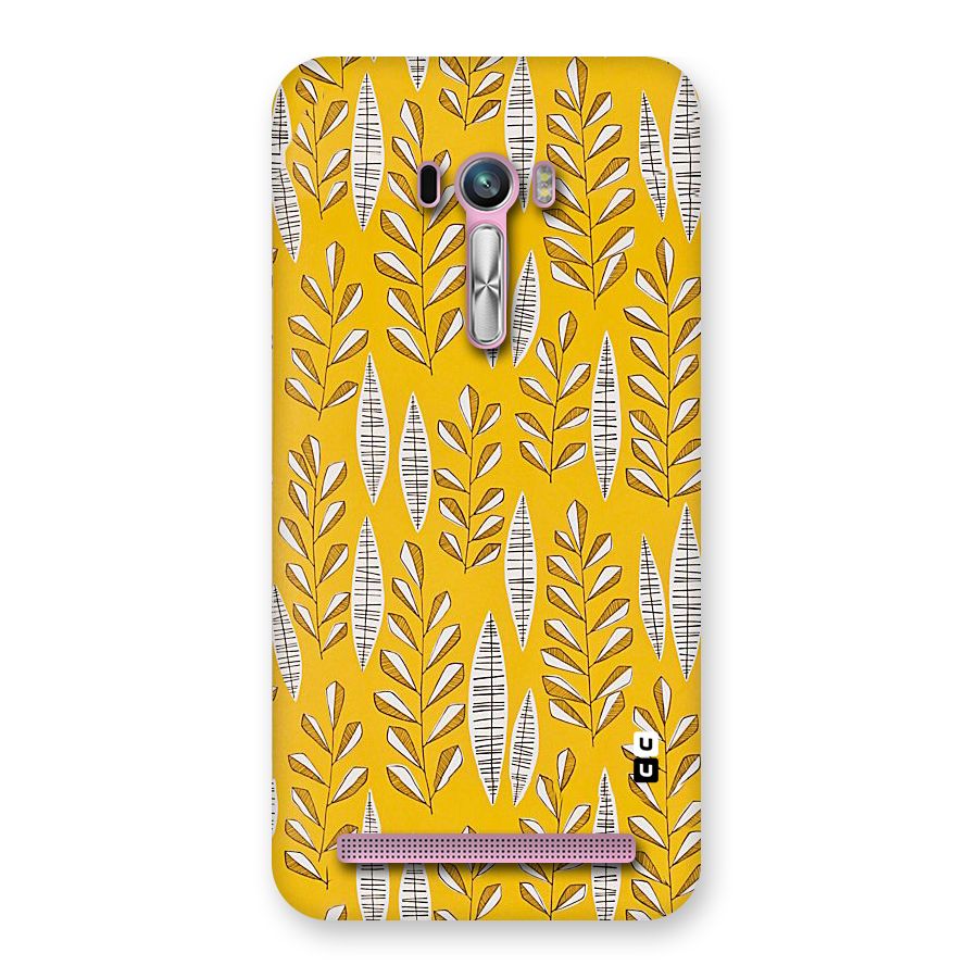 Yellow Leaf Pattern Back Case for Zenfone Selfie