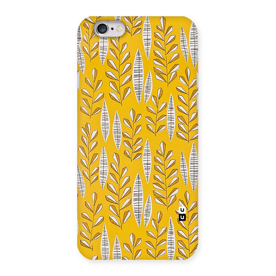 Yellow Leaf Pattern Back Case for iPhone 6 6S
