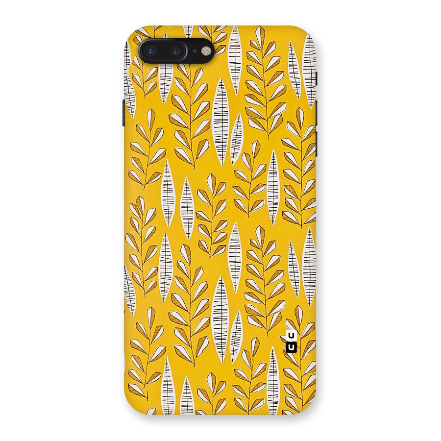 Yellow Leaf Pattern Back Case for iPhone 7 Plus