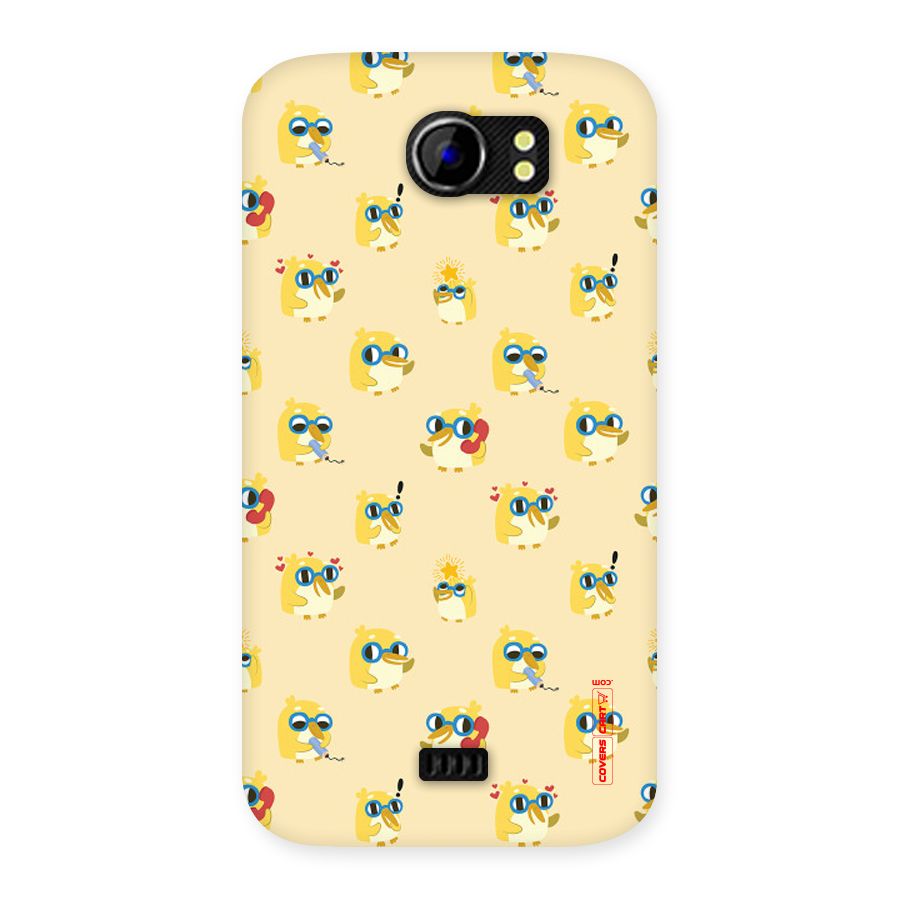 Yellow Parrot Back Case for Micromax Canvas 2 A110