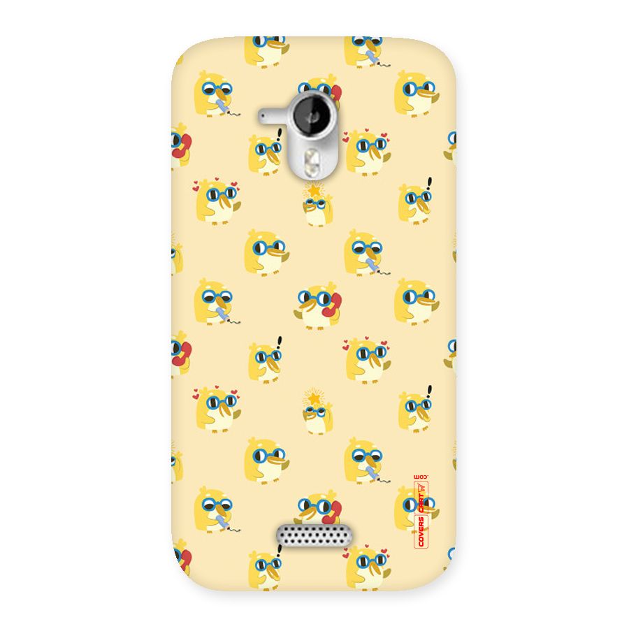 Yellow Parrot Back Case for Micromax Canvas HD A116