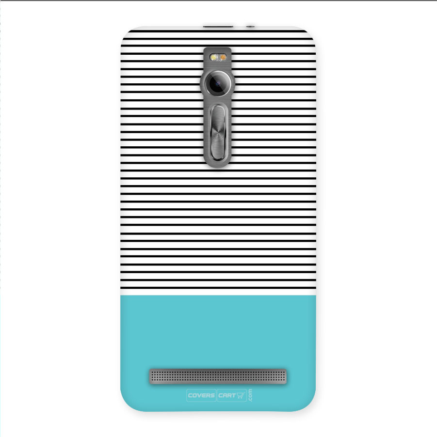 Deep Sky Blue Stripes Back Case for Zenfone 2