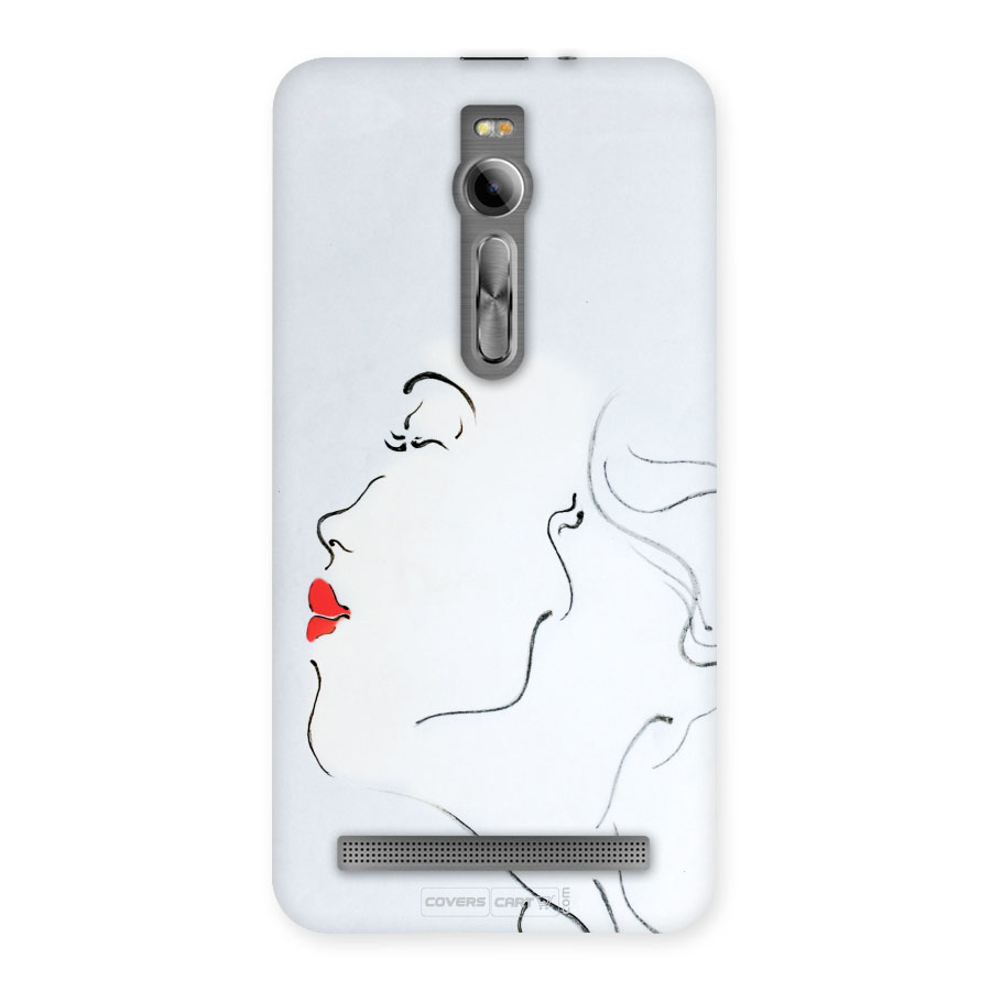 Girl in Red Lipstick Back Case for Zenfone 2