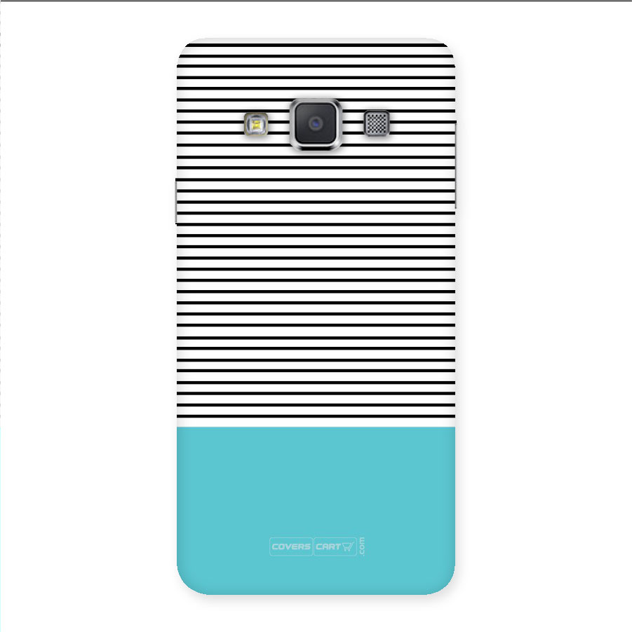 Deep Sky Blue Stripes Back Case for Galaxy A3