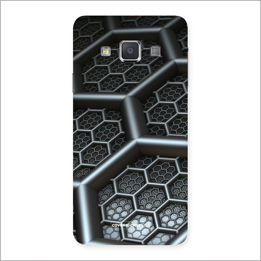 Hexa Black Abstract Back Case for Galaxy A3