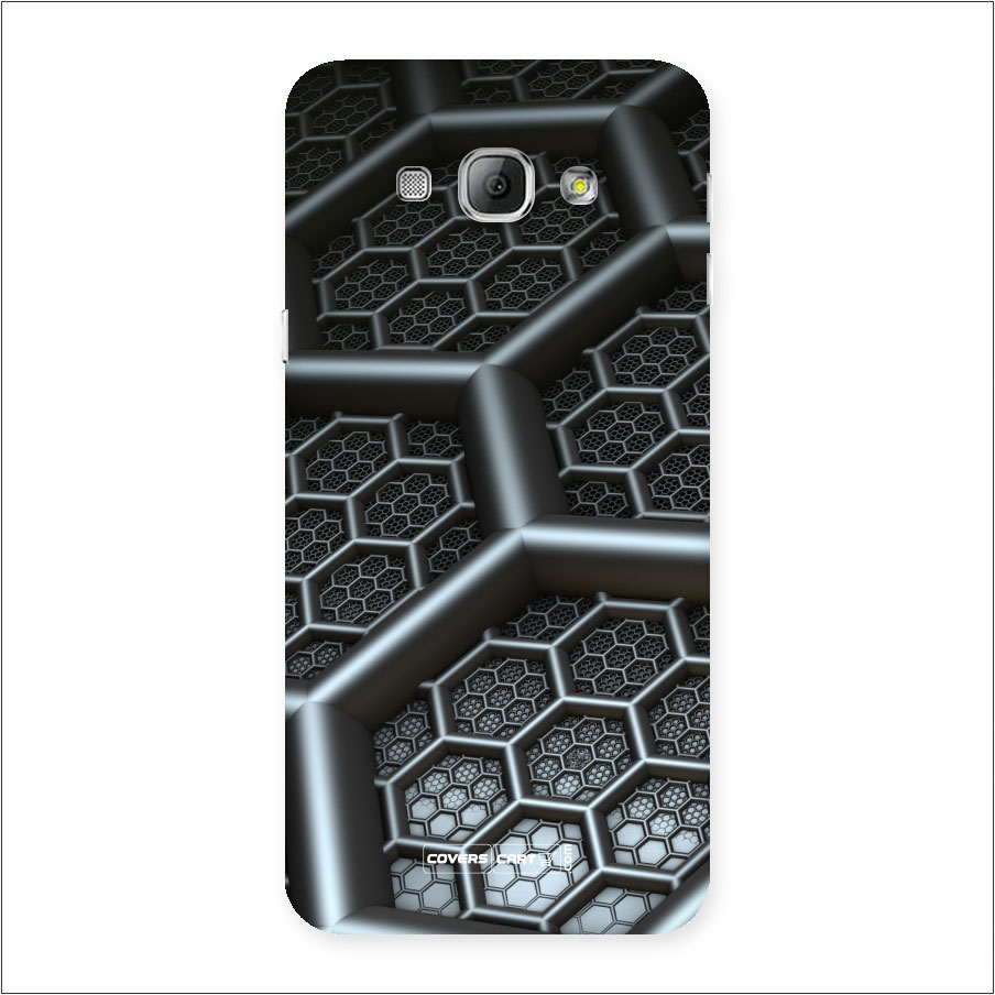 Hexa Black Abstract Back Case for Galaxy A8