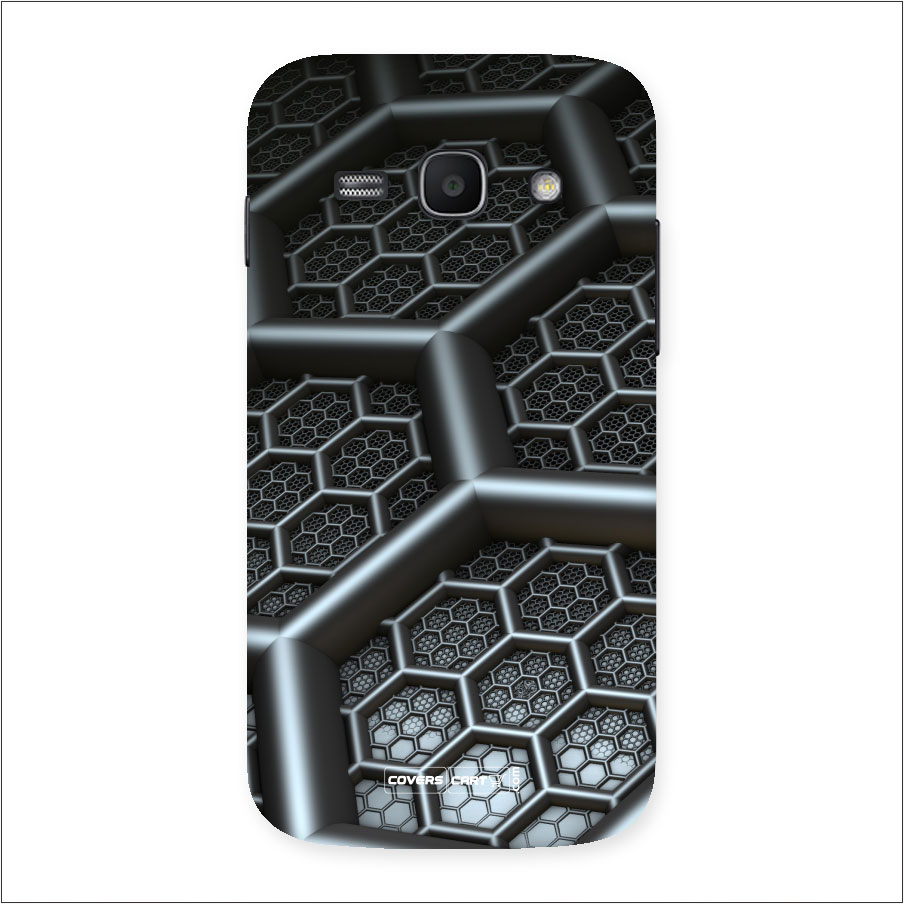 Hexa Black Abstract Back Case for Galaxy Ace3