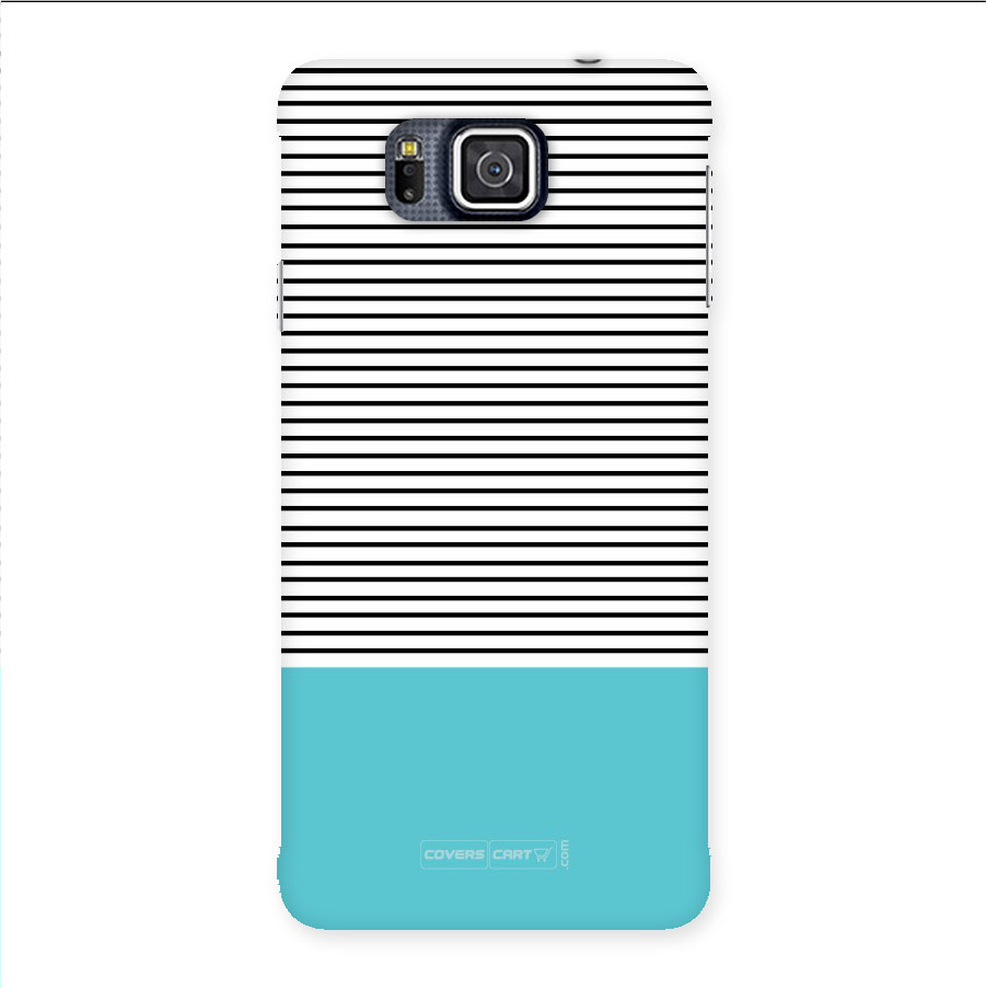 Deep Sky Blue Stripes Back Case for Galaxy Alpha
