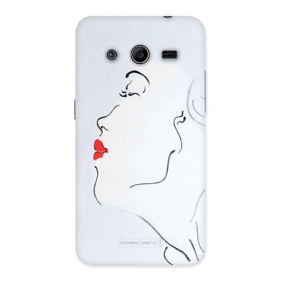 Girl in Red Lipstick Back Case for Galaxy Core 2