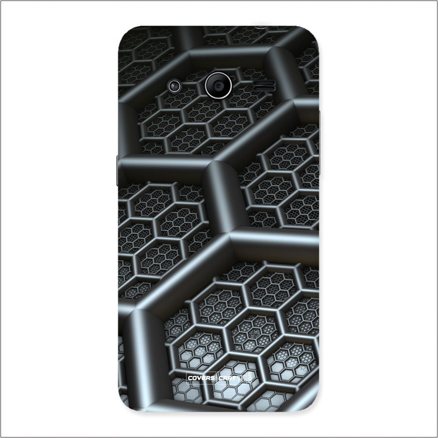 Hexa Black Abstract Back Case for Galaxy Core 2