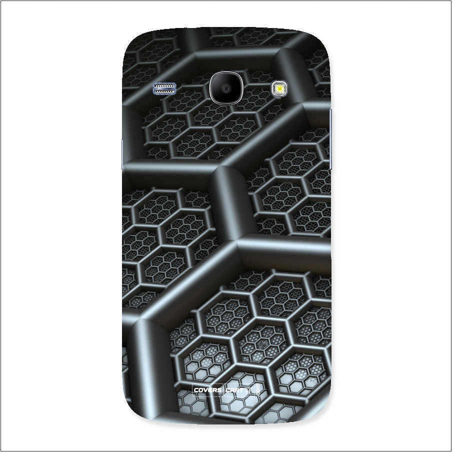 Hexa Black Abstract Back Case for Galaxy Core