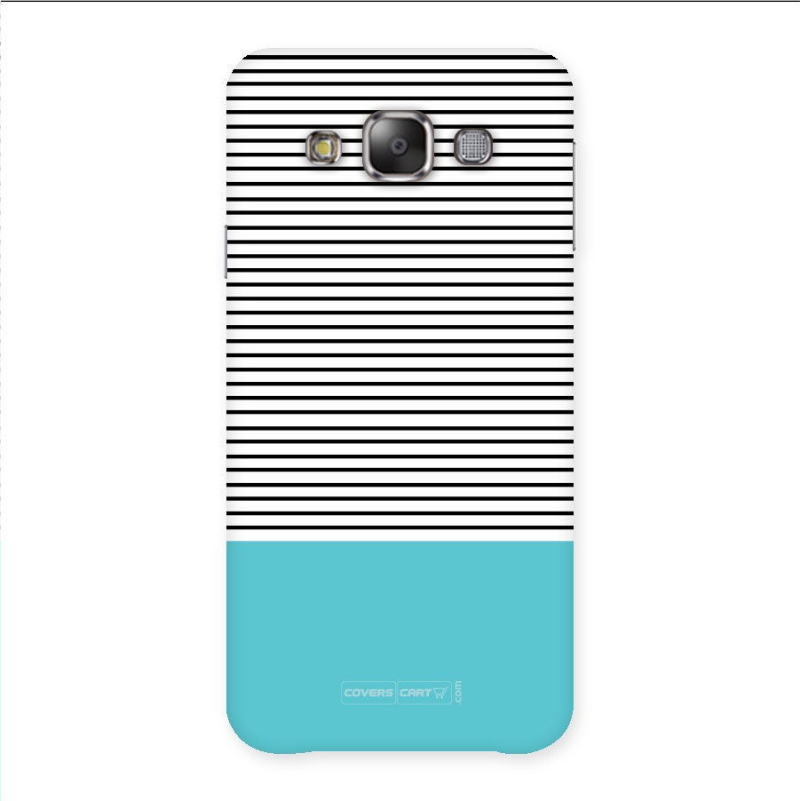 Deep Sky Blue Stripes Back Case for Galaxy E7