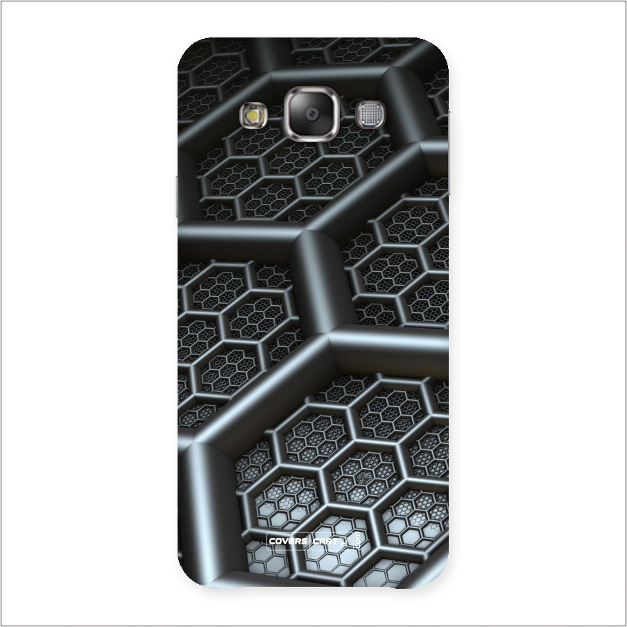 Hexa Black Abstract Back Case for Galaxy E7