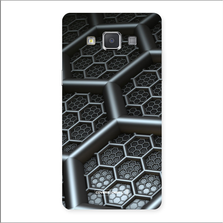 Hexa Black Abstract Back Case for Galaxy Grand 3