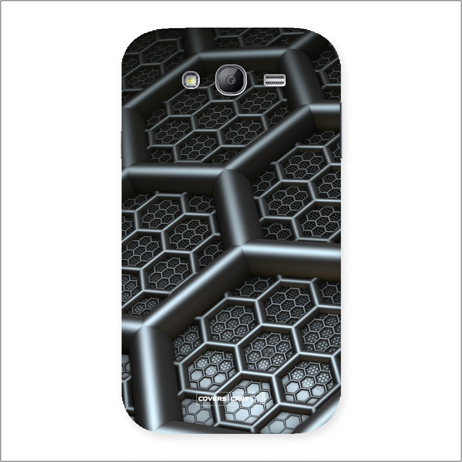 Hexa Black Abstract Back Case for Galaxy Grand