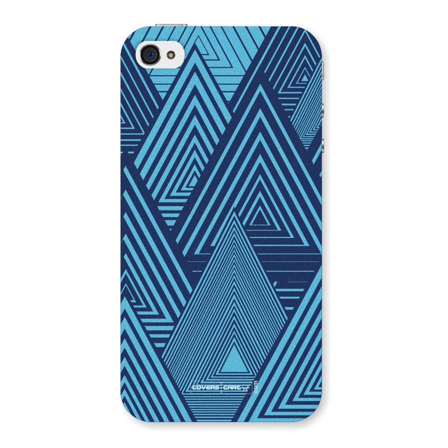 Geometric Blue Print Back Case for iPhone 4/4S