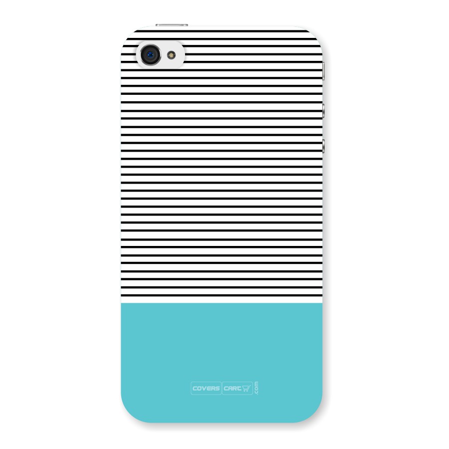Deep Sky Blue Stripes Back Case for iPhone 4/4s