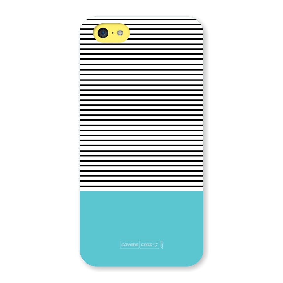 Deep Sky Blue Stripes Back Case for iPhone 5c