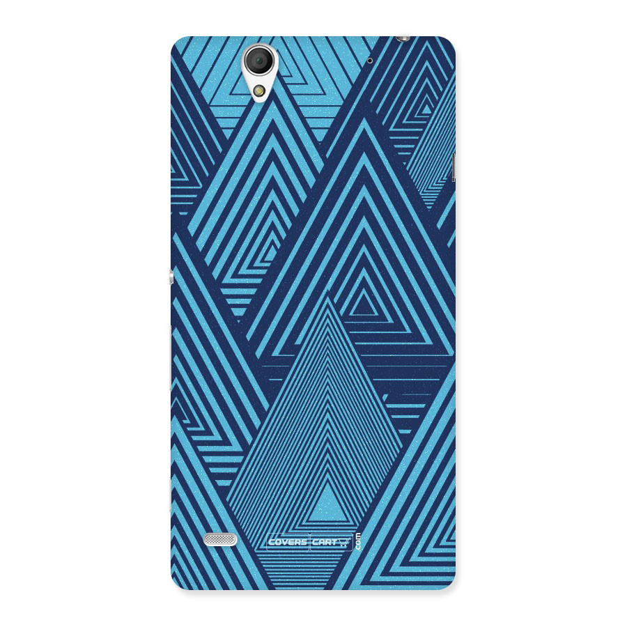 Geometric Blue Print Back Case for Xperia C4