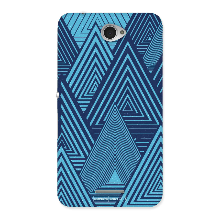 Geometric Blue Print Back Case for Xperia E4
